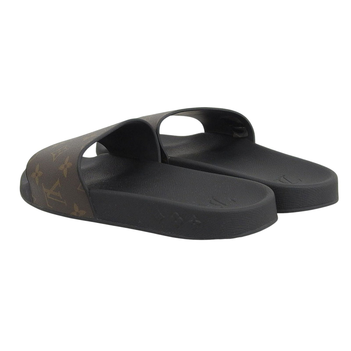 Louis Vuitton Waterfront Line Monogram Canvas Logo Rubber Sandals Brown — view 5