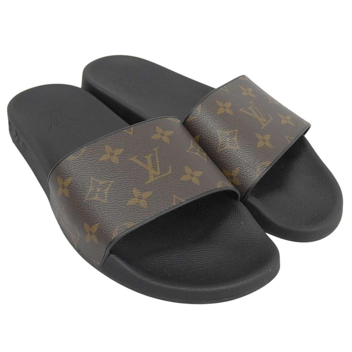 Louis Vuitton Waterfront Line Monogram Canvas Logo Rubber Sandals Brown — view 2