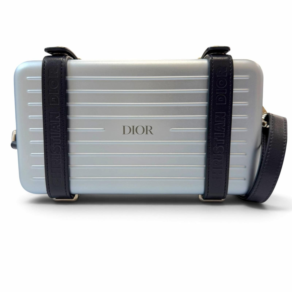 Dior Rimowa Homme Personal Aluminum Leather Shoulder Bag Blue Navy