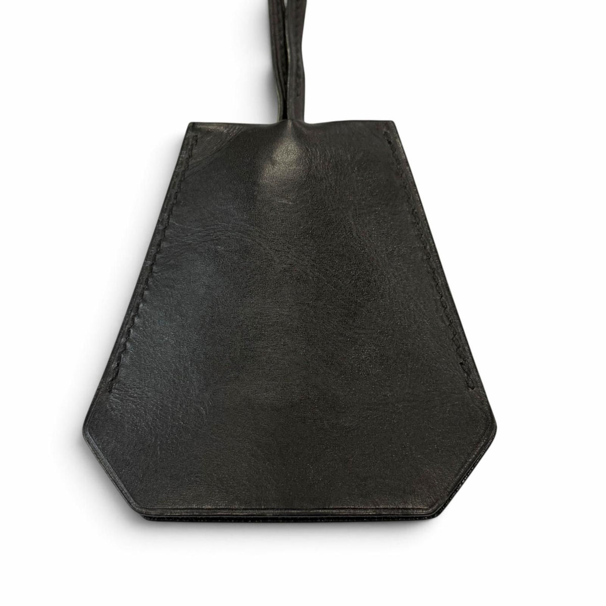 Hermes Vintage Large Clochette Leather Martin Margiela Era Necklace Black — view 4