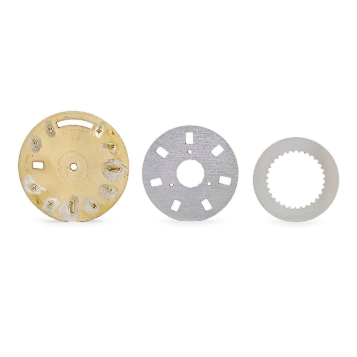 Rolex Watch Parts Day Date Dial Stainless Steel Diamond Champagne Gold Baguette — view 2