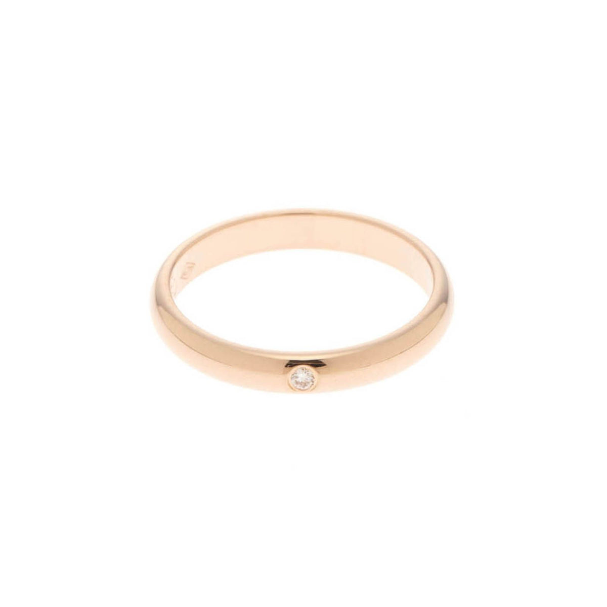 Cartier 1895 Wedding Ring 18k Pink Gold Diamond