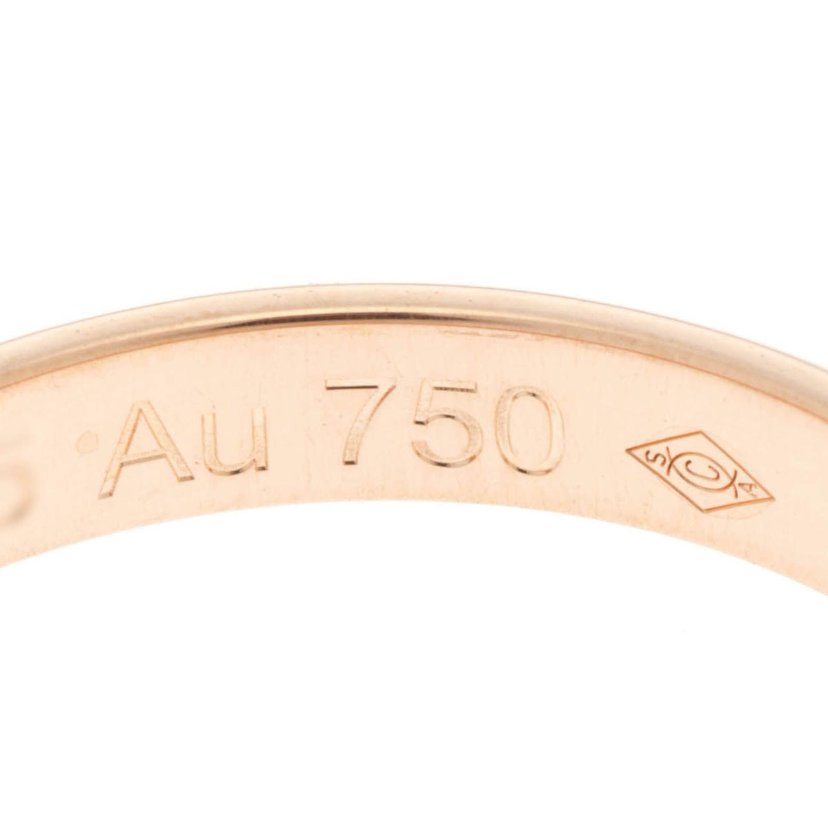 Cartier 1895 Wedding Ring 18k Pink Gold Diamond — view 4