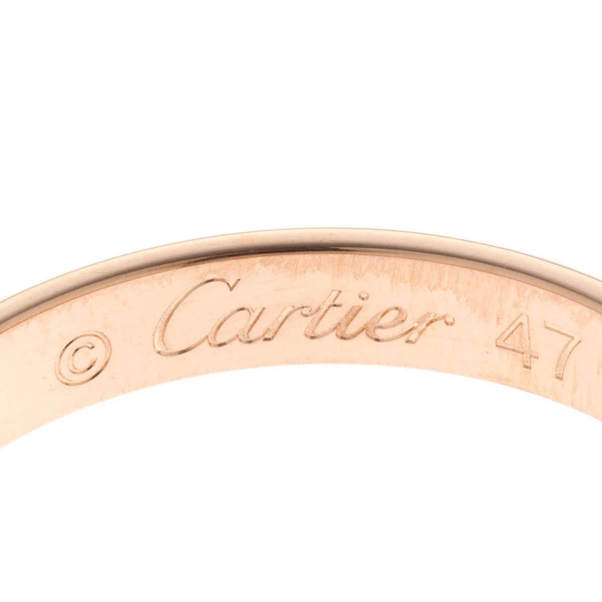 Cartier 1895 Wedding Ring 18k Pink Gold Diamond — view 3