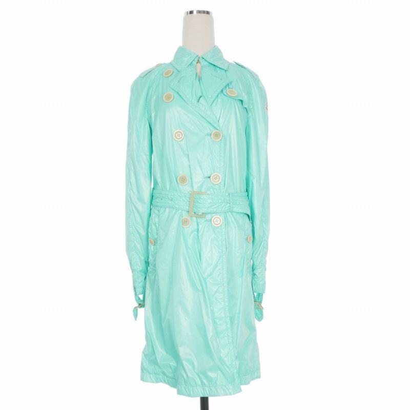Moncler Myrte Nylon Trench Coat Long Sleeve Light Blue 49020/50/68950 0