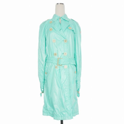 Moncler Myrte Nylon Trench Coat Long Sleeve Light Blue 49020/50/68950 0