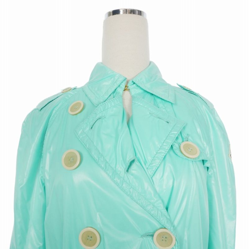 Moncler Myrte Nylon Trench Coat Long Sleeve Light Blue 49020/50/68950 0 — view 3