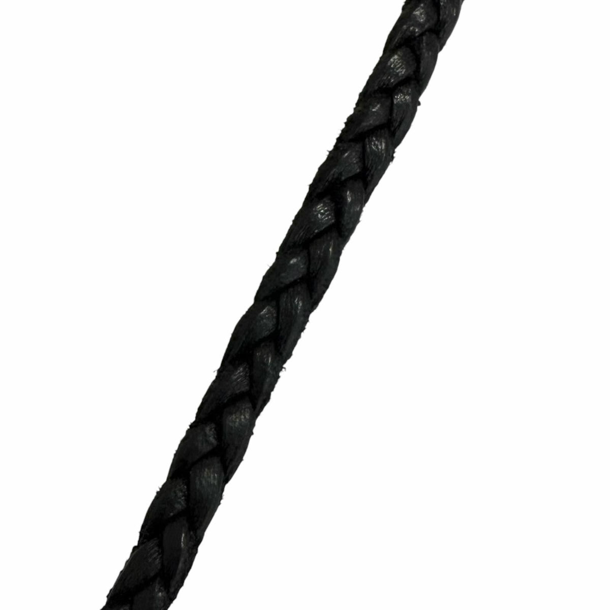 Chrome Hearts Leather Braid Scroll 925 Sterling Silver Bolo Chip Necklace Black — view 3
