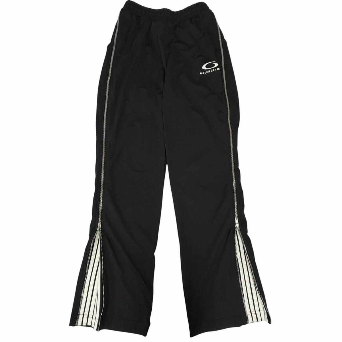 Balenciaga Logo Embroidery Side Line Track Pants Black XXS