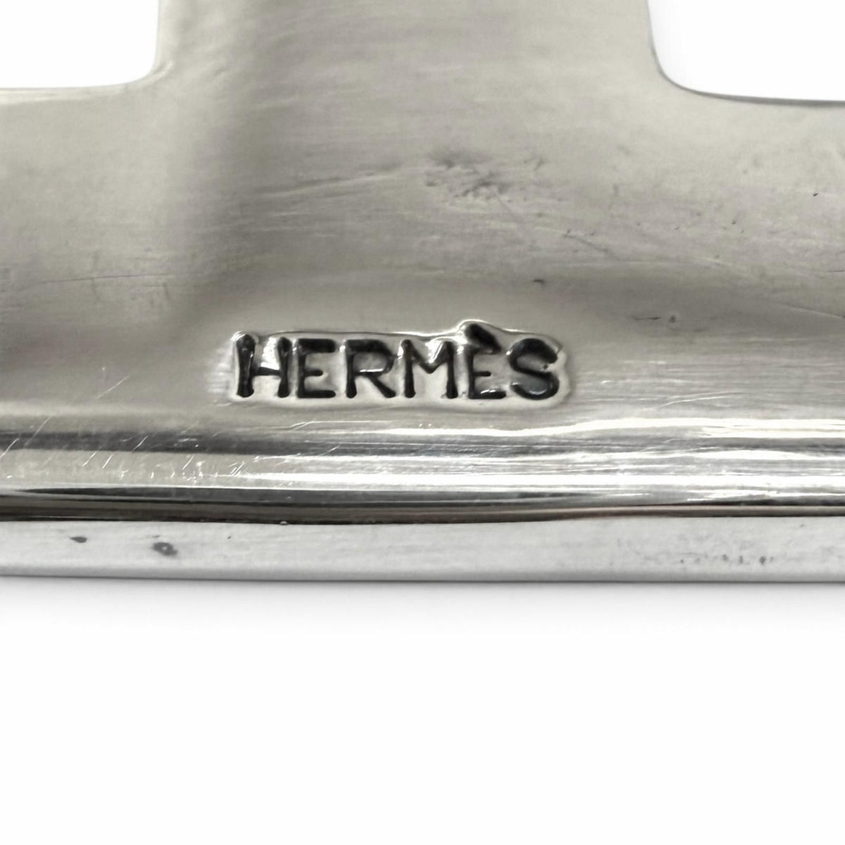 Hermes 925 Sterling Silver Touareg Toareg Hand Carved Sculpture Design H Logo — view 4