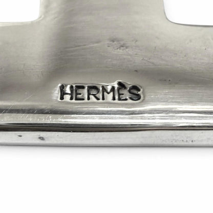 Hermes 925 Sterling Silver Touareg Toareg Hand Carved Sculpture Design H Logo — view 4