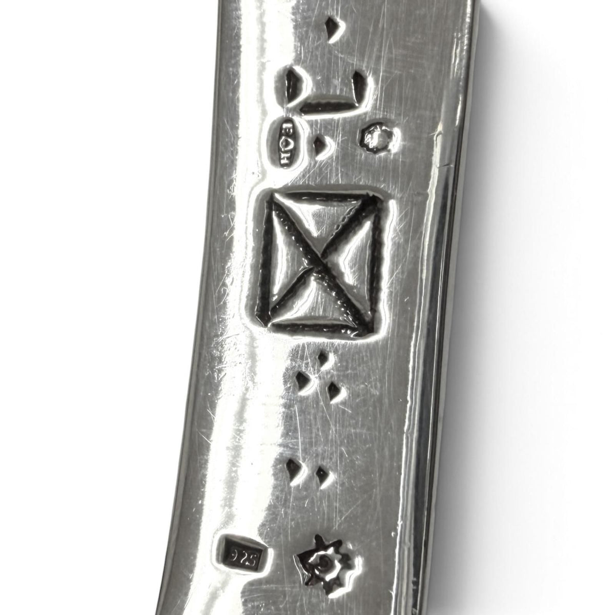 Hermes 925 Sterling Silver Touareg Toareg Hand Carved Sculpture Design H Logo — view 5