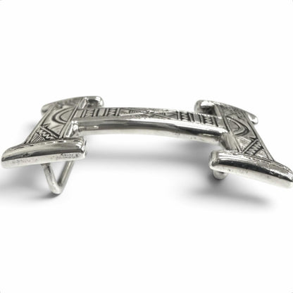 Hermes 925 Sterling Silver Touareg Toareg Hand Carved Sculpture Design H Logo — view 3
