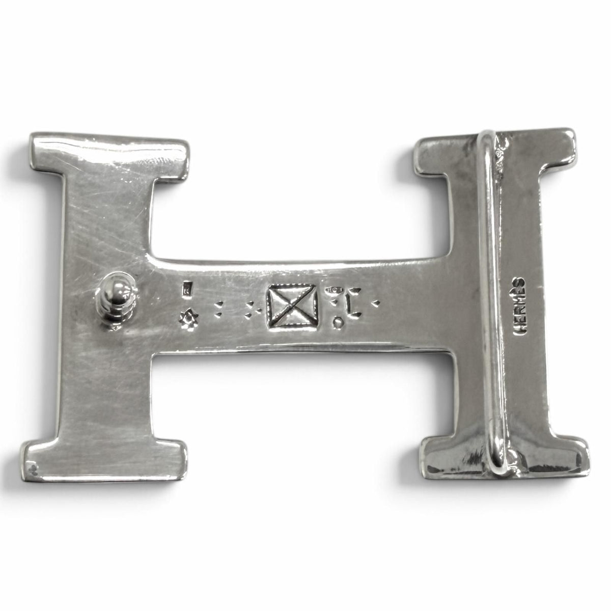 Hermes 925 Sterling Silver Touareg Toareg Hand Carved Sculpture Design H Logo — view 2