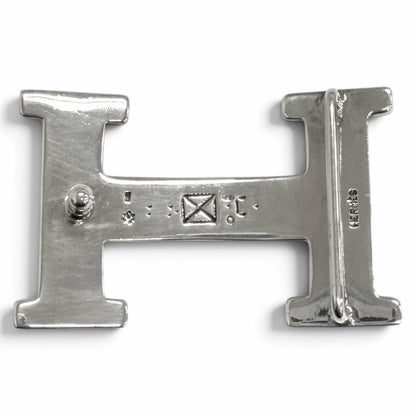 Hermes 925 Sterling Silver Touareg Toareg Hand Carved Sculpture Design H Logo — view 2