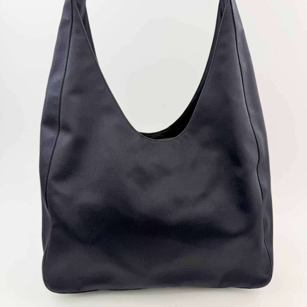 Prada Tessuto Triangle Logo Hobo Shoulder Bag Nylon Black Vintage — view 3