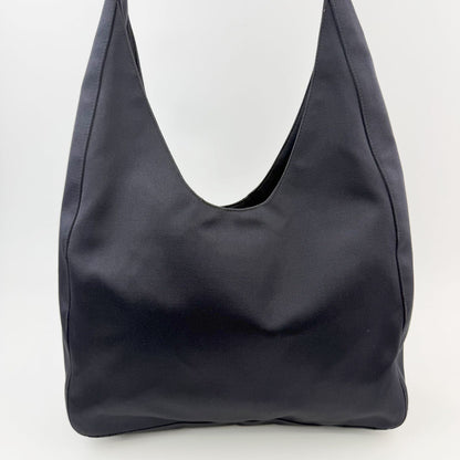 Prada Tessuto Triangle Logo Hobo Shoulder Bag Nylon Black Vintage — view 4