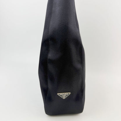 Prada Tessuto Triangle Logo Hobo Shoulder Bag Nylon Black Vintage — view 5