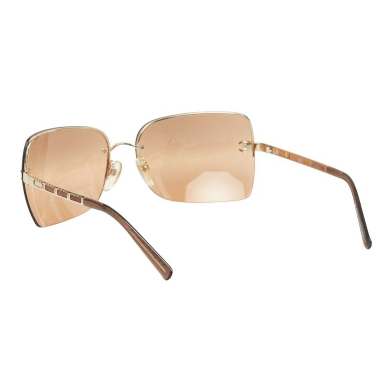Chanel CC Logo Sunglasses Eyewear Butterfly Shape Gold Pink Plated — view 2