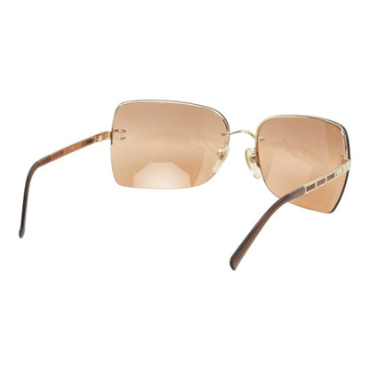 Chanel CC Logo Sunglasses Eyewear Butterfly Shape Gold Pink Plated — view 3