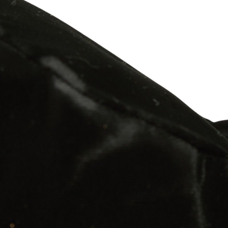 Chanel CC Logo Twist Handle Mini Handbag Top Black Gold Velour — view 6