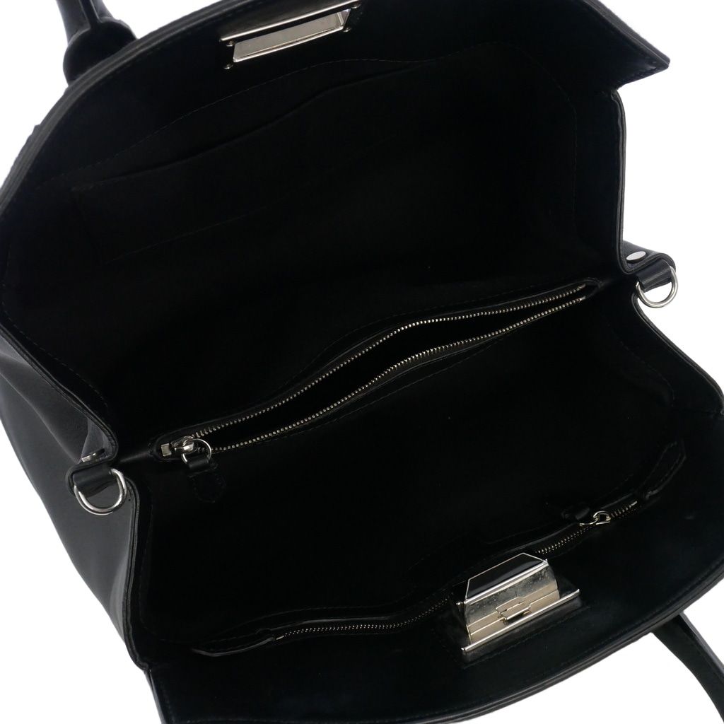 Max Mara Striped Leather 2-Way Shoulder Bag Brown Black — view 8