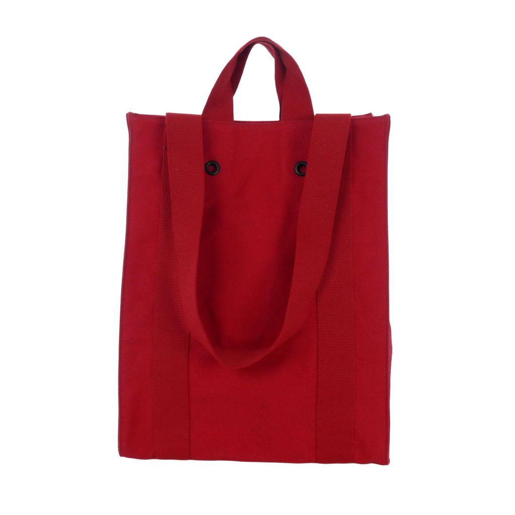 Miu Miu Canvas Tote Shoulder Bag Rivet Red