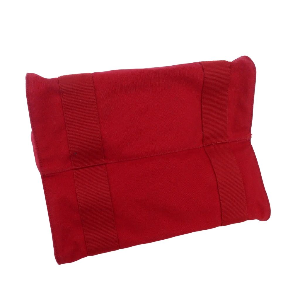 Miu Miu Canvas Tote Shoulder Bag Rivet Red — view 6