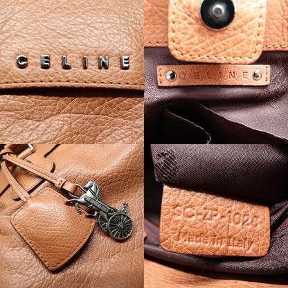Celine Orlov 2-Way Handbag Salmon Leather Bag — view 8
