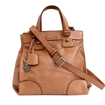 Celine Orlov 2-Way Handbag Salmon Leather Bag
