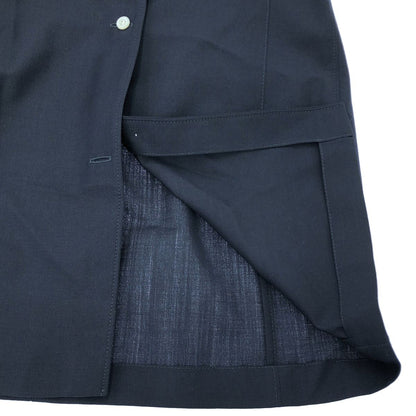 Prada Belted Wool Jacket Navy — view 6