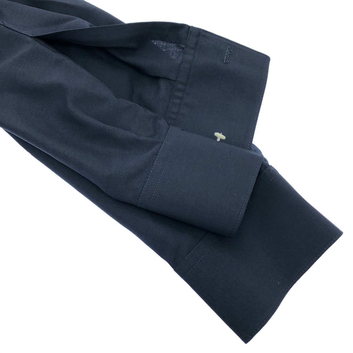 Prada Belted Wool Jacket Navy — view 5