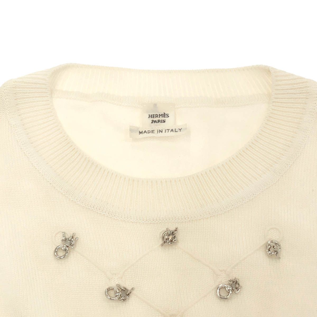 Hermes Mors a Jouet Knit Sweater Ivory 34 — view 4