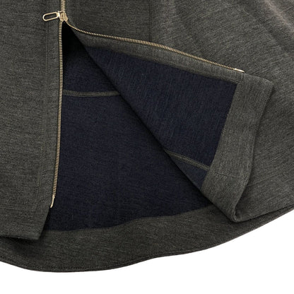 Dior Zip Up Wool Coat Gray — view 6