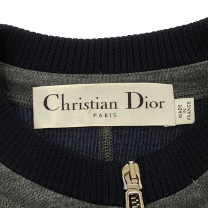 Dior Zip Up Wool Coat Gray — view 3
