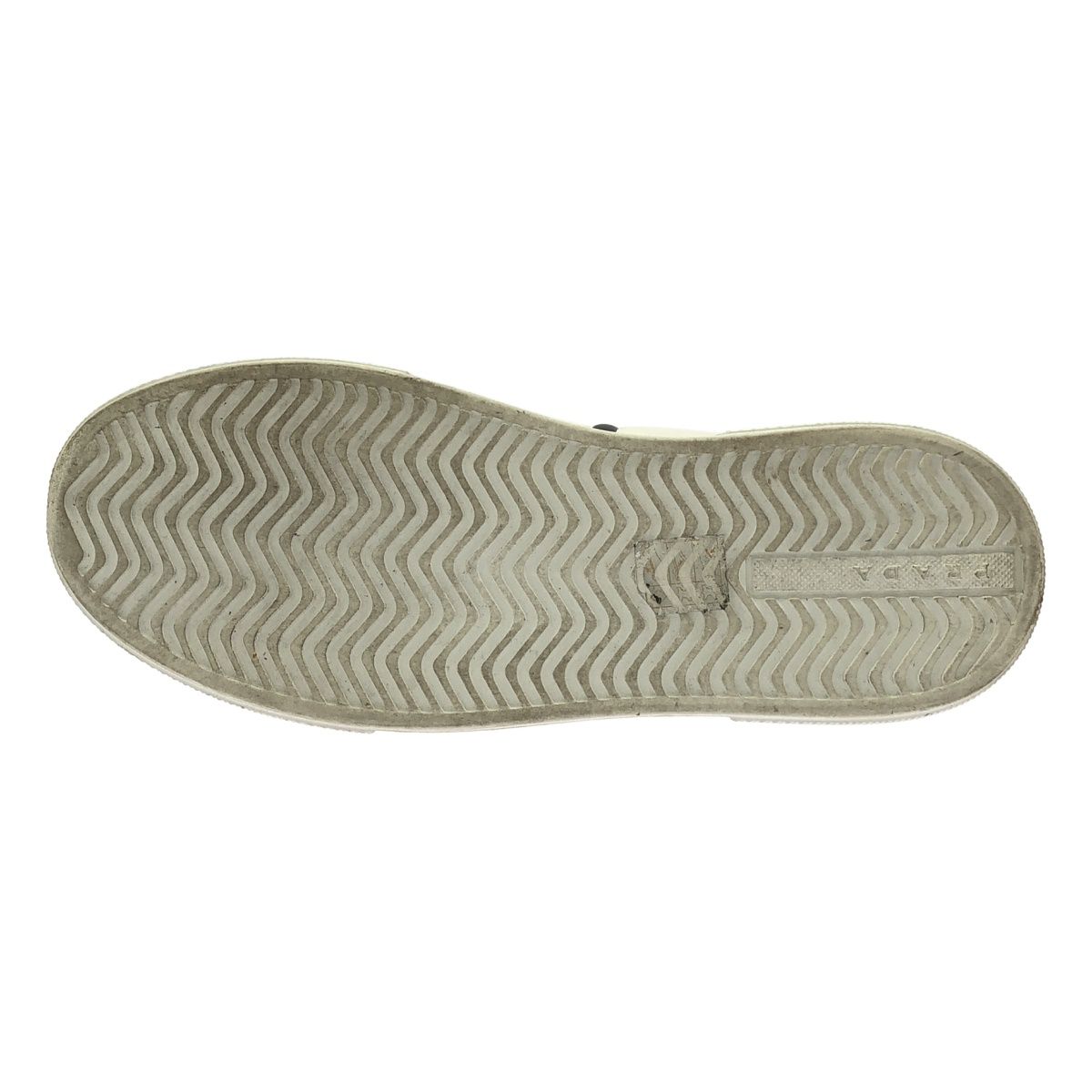 Prada Triangle Low-Top Sneakers White — view 4