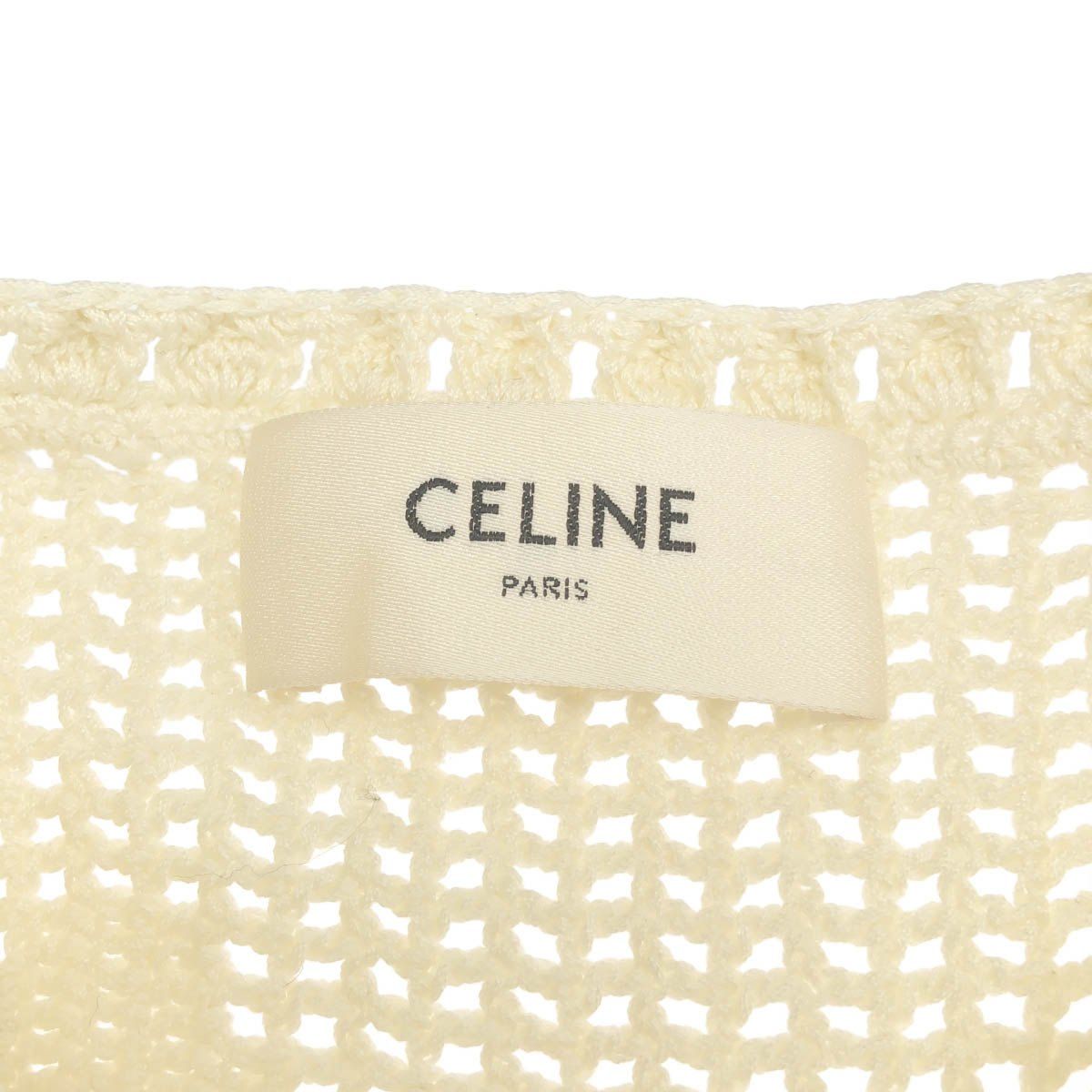 Celine Floral Hand Clochette Crew Neck Cardigan Jacket Ivory XS — view 3