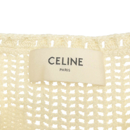 Celine Floral Hand Clochette Crew Neck Cardigan Jacket Ivory XS — view 3