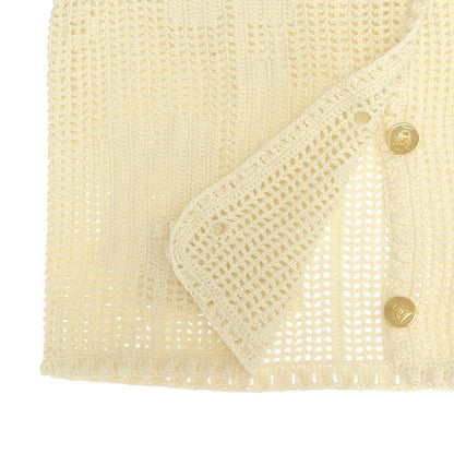 Celine Floral Hand Clochette Crew Neck Cardigan Jacket Ivory XS — view 6