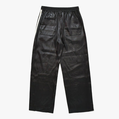 Celine Macadam Line Pants Straight Jersey Satin Black White — view 2
