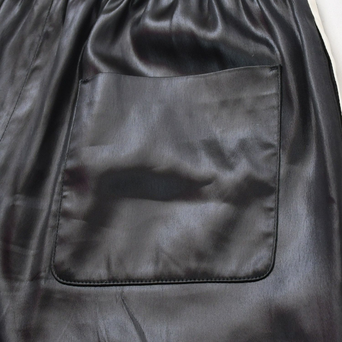 Celine Macadam Line Pants Straight Jersey Satin Black White — view 6