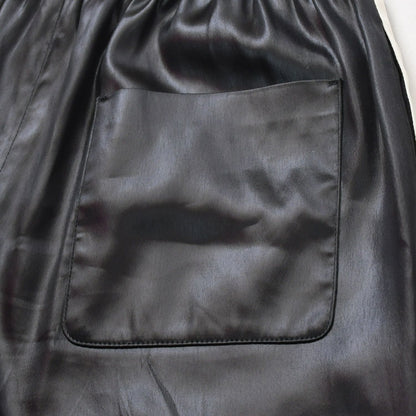 Celine Macadam Line Pants Straight Jersey Satin Black White — view 6