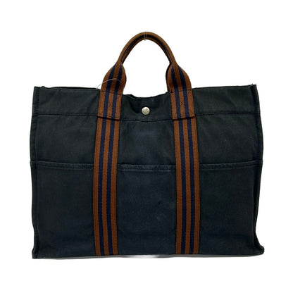 Hermes Tote Bag Fourre Tout MM Dark Navy Brown