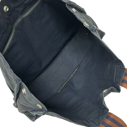 Hermes Tote Bag Fourre Tout MM Dark Navy Brown — view 7