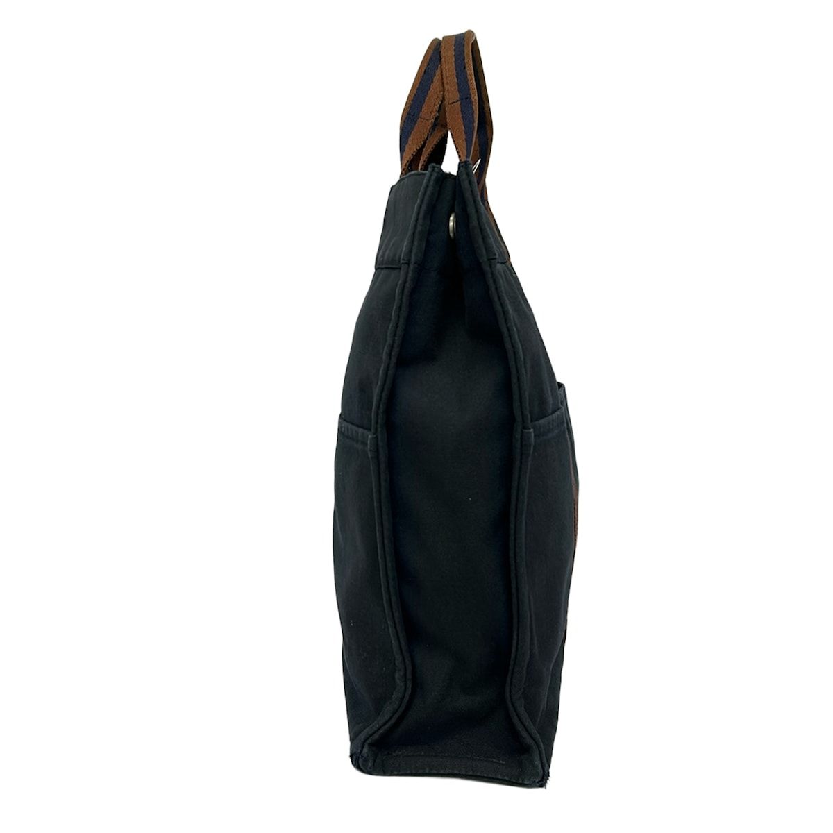 Hermes Tote Bag Fourre Tout MM Dark Navy Brown — view 4