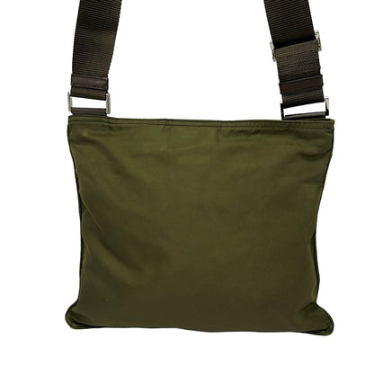 Prada Shoulder Bag Khaki Dark Brown Leather — view 3