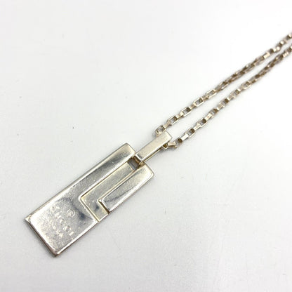 Gucci G Logo Plate Silver Necklace