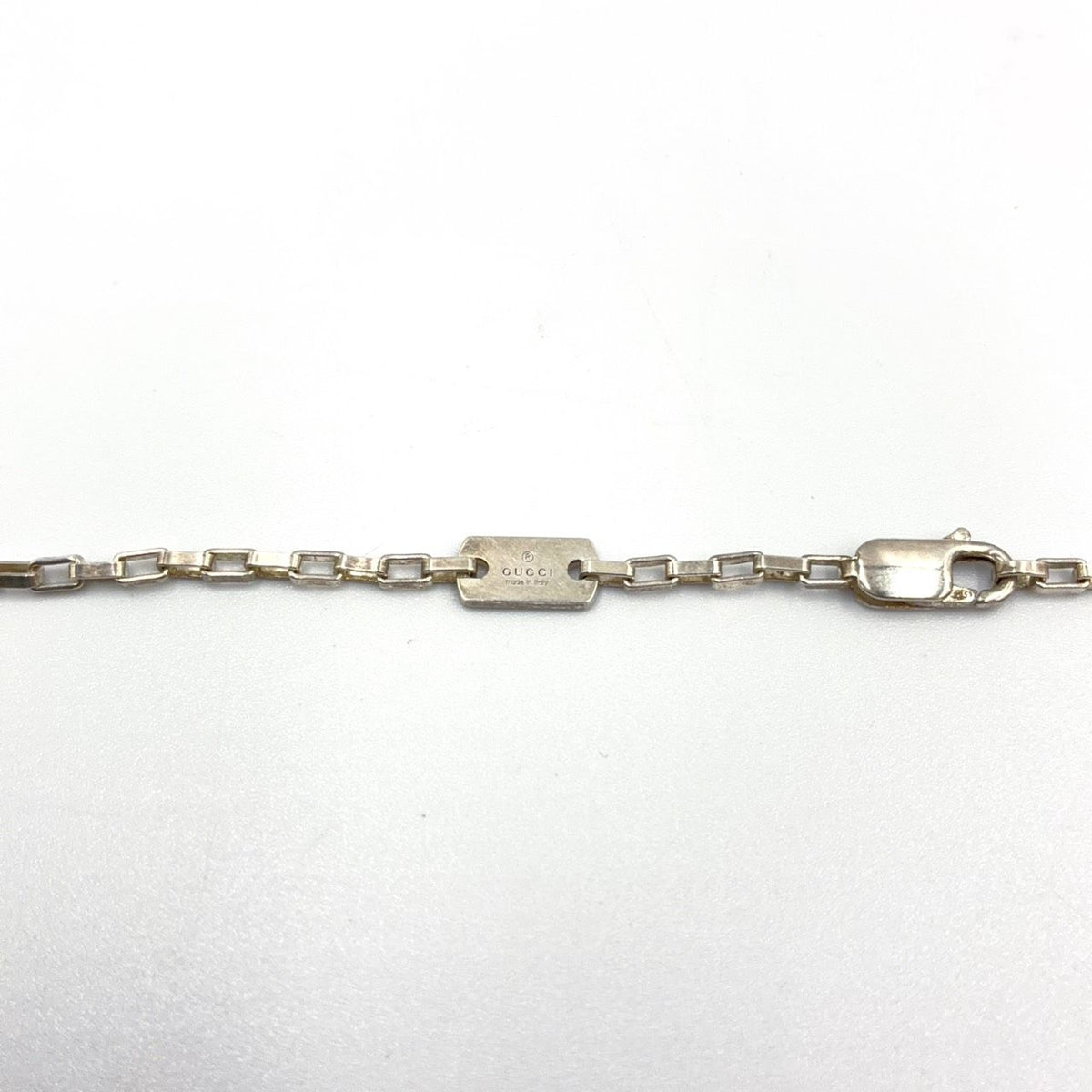 Gucci G Logo Plate Silver Necklace — view 4