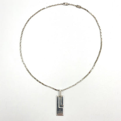 Gucci G Logo Plate Silver Necklace — view 5