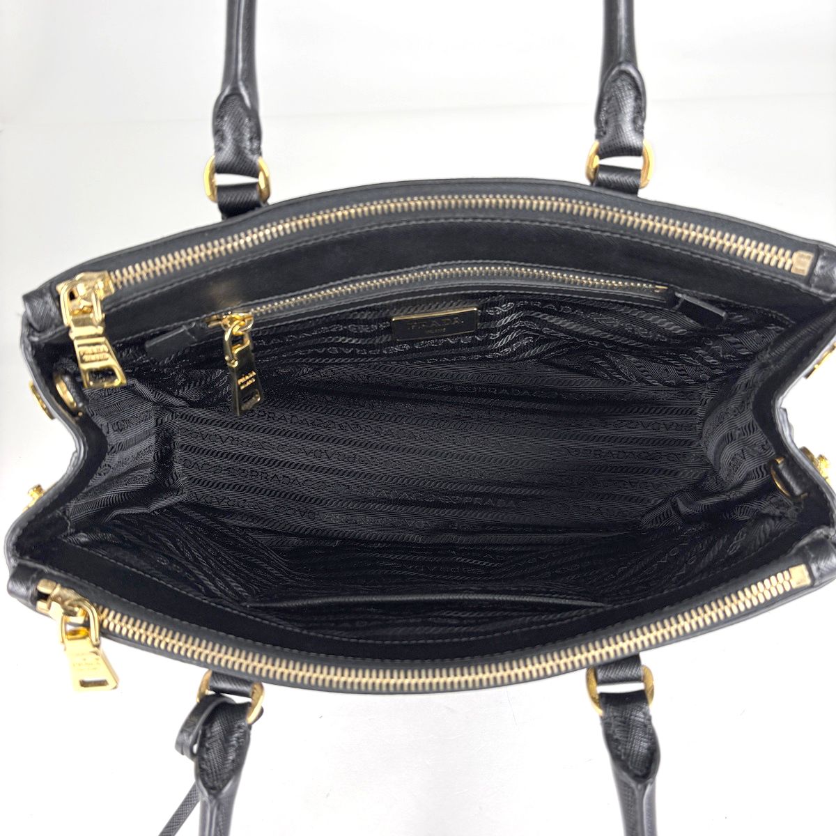 Prada Handbag Galleria 2-Way Saffiano Leather Nero — view 8